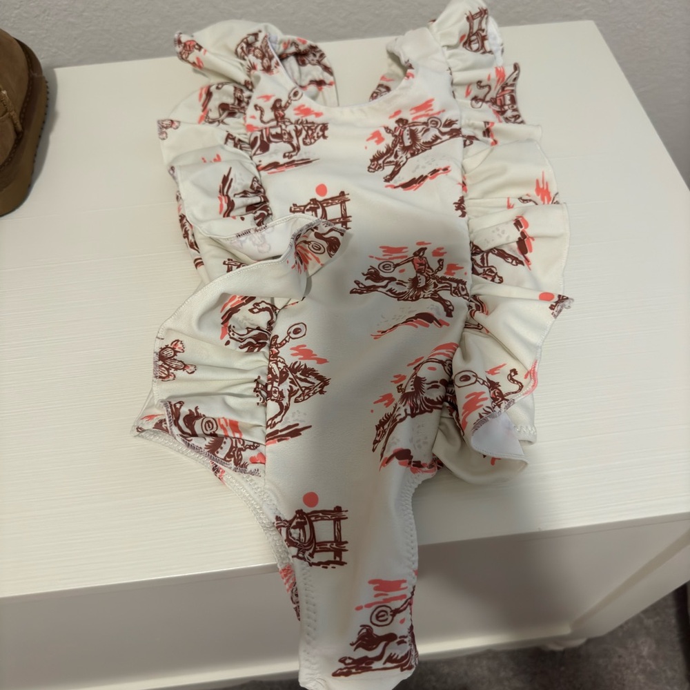 Ruffled cowgirl swimsuit